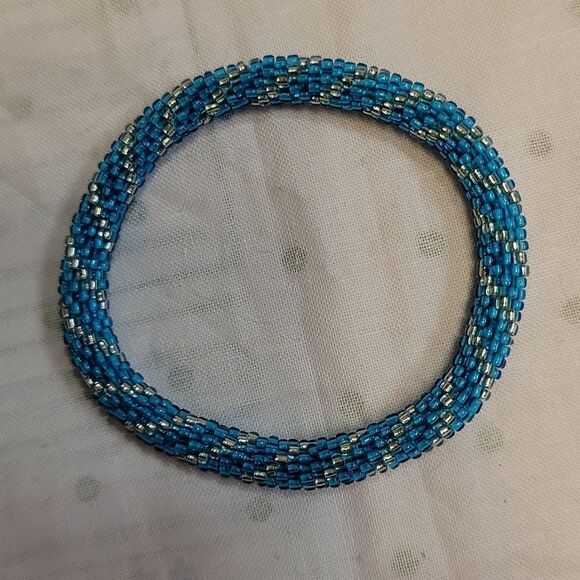 Set of 2 Sashka Bracelets - Blue & Silver - Picture 4 of 9